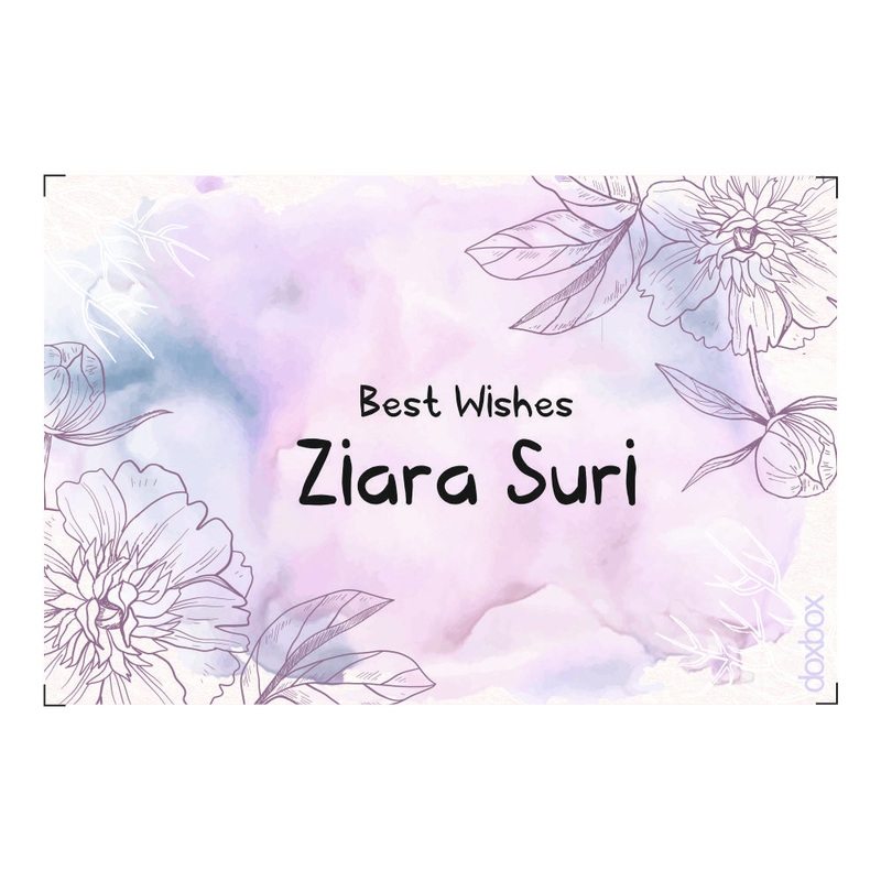 Personalised Gift Tags – Purple Powder Flower