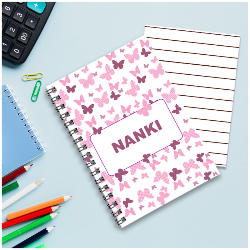 Personalised Notebook (A5 Size) – Flutterfly