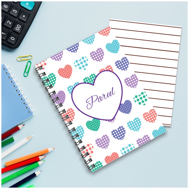 Personalised Notebook (A5 Size) – Hearty Heart