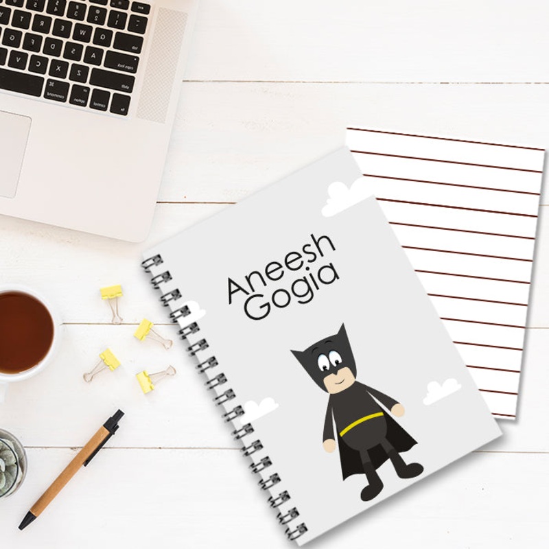 Personalised Notebook (A5 Size) – Kiddy Batman