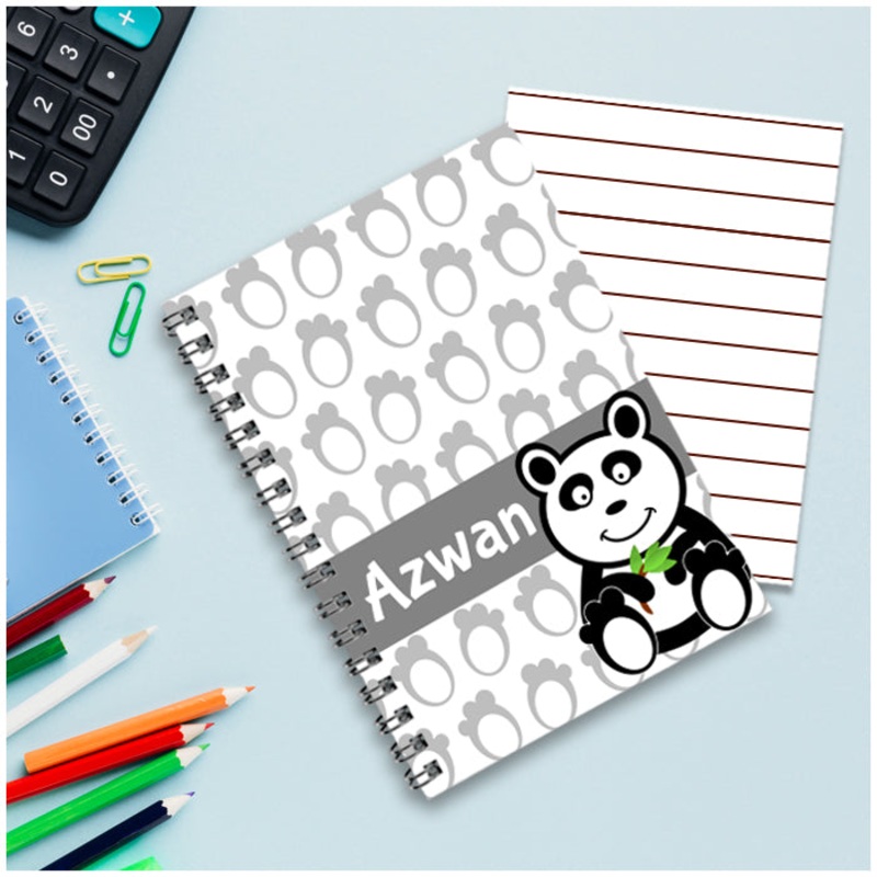 Personalised Notebook (A5 Size) – Panda