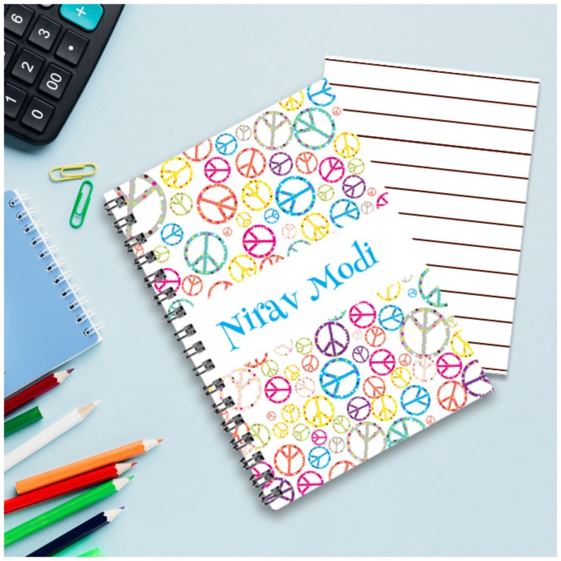 Personalised Notebook (A5 Size) – Peace