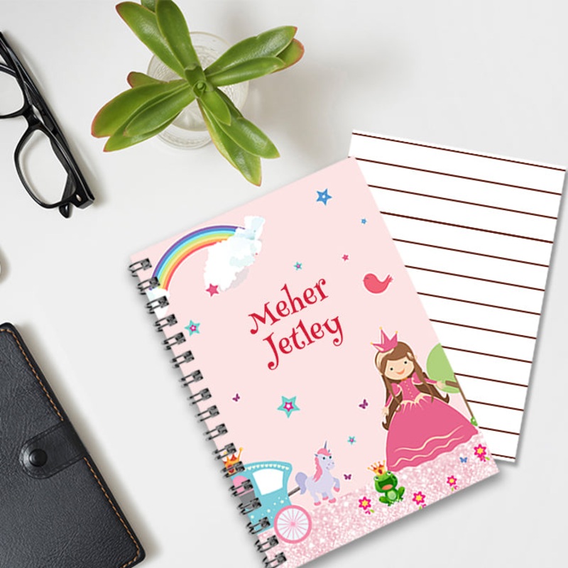 Personalised Notebook (A5 Size) – Princess