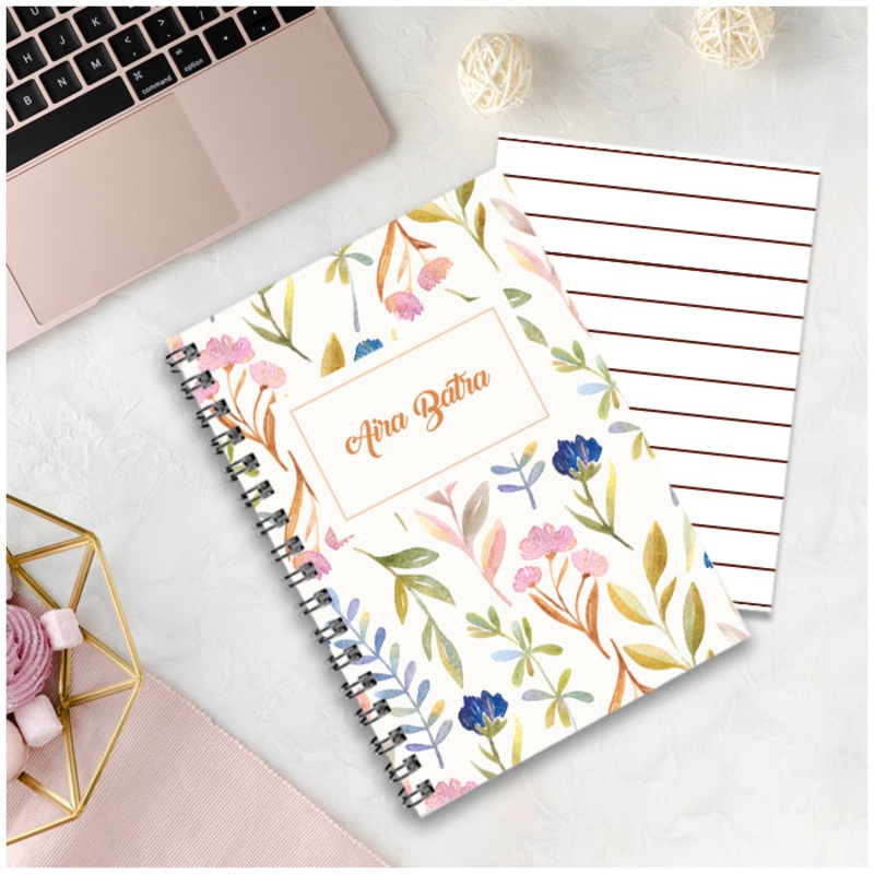 Personalised Notebook (A5 Size) – Wild Flower