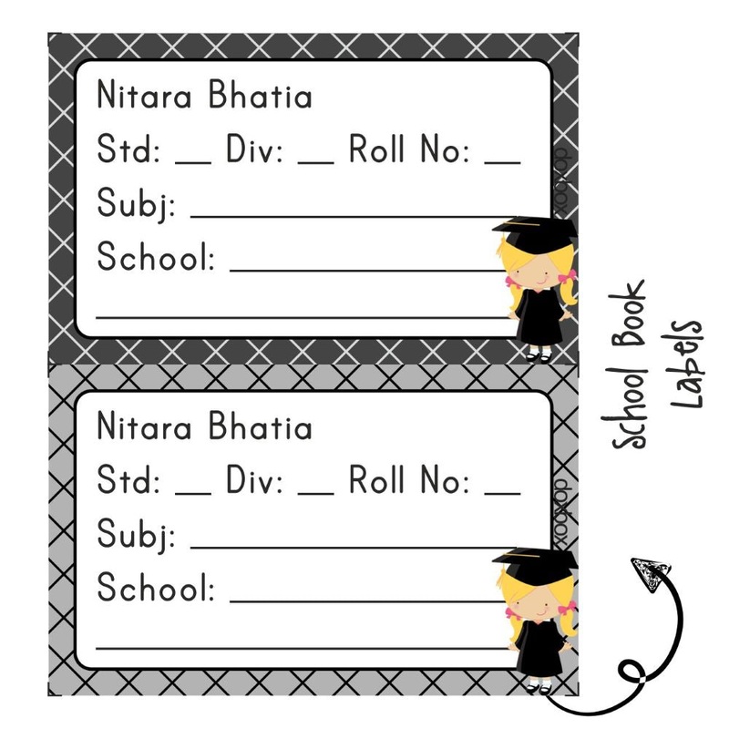 Personalised School Book Label – Graduation Girl