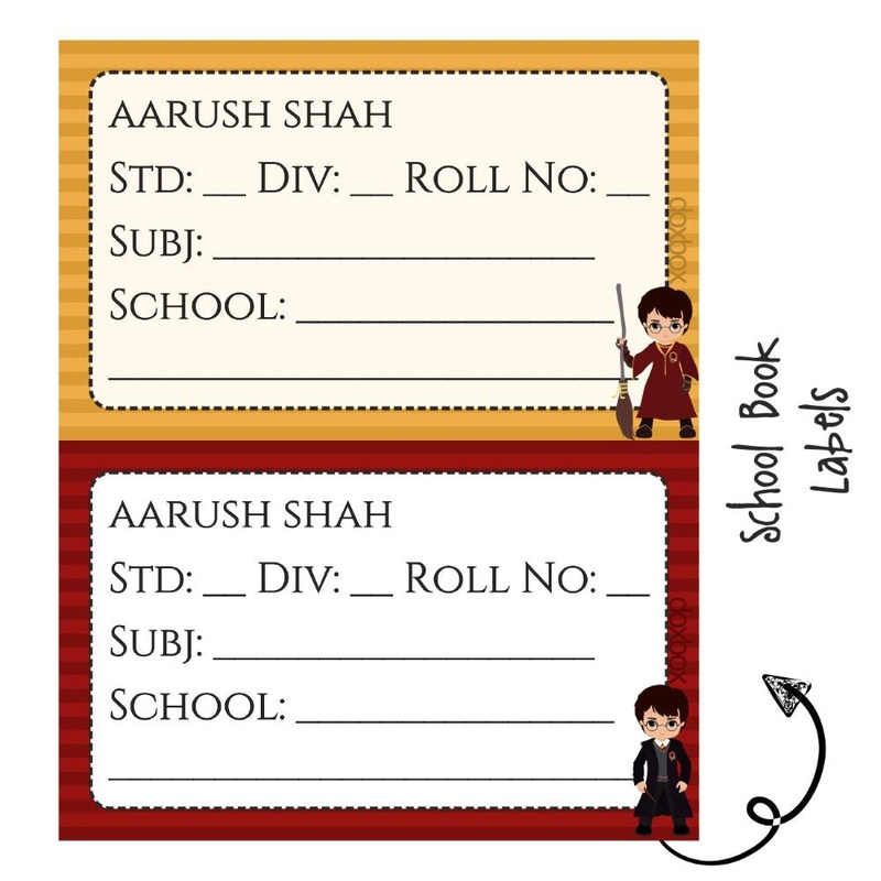 Personalised School Book Label – Harry Potter