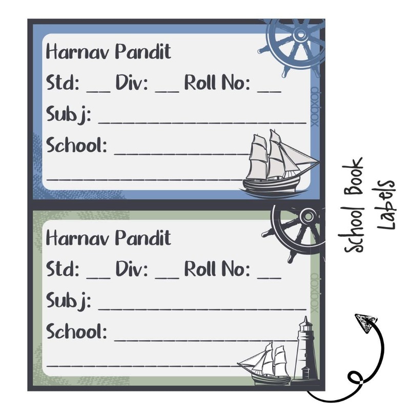 Personalised School Book Label – Nautical