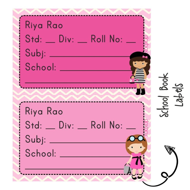 Personalised School Book Label – Paris Girl