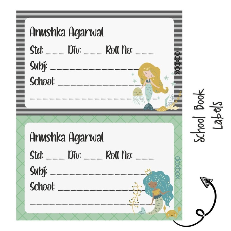 School Book Label – Mermaid Love