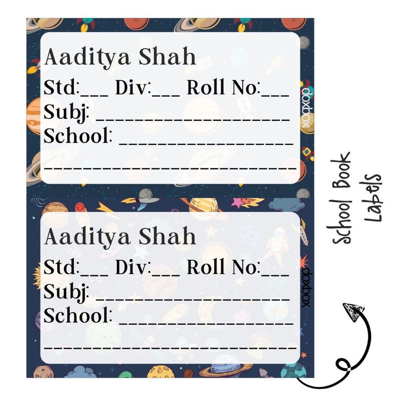 School Book Label – Space
