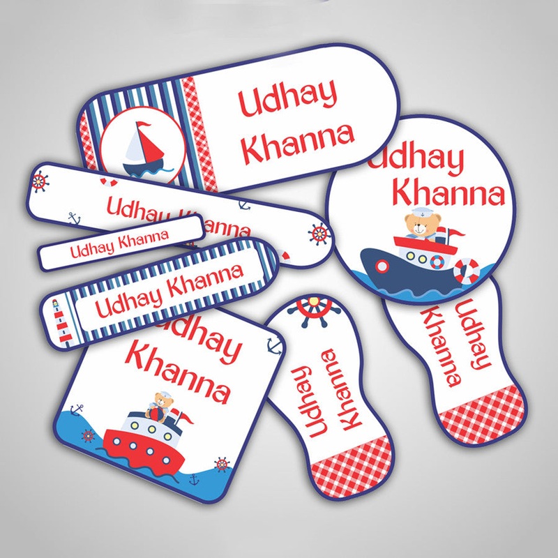 Nautical Bear Labels Super Saver Set