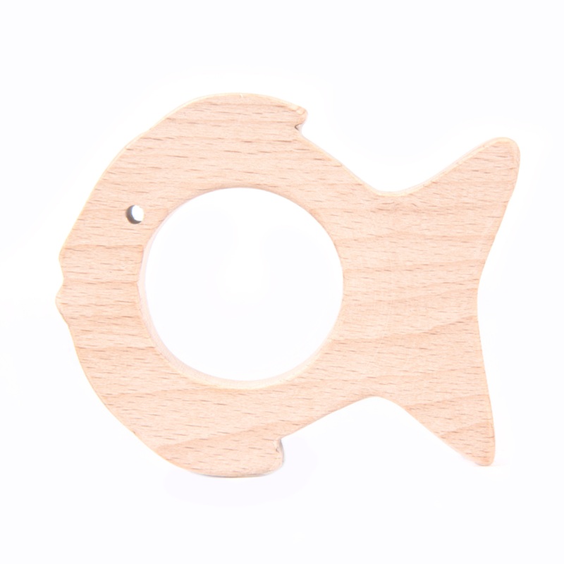 NESTA TOYS Wooden Fish Teether (Beech Wood)