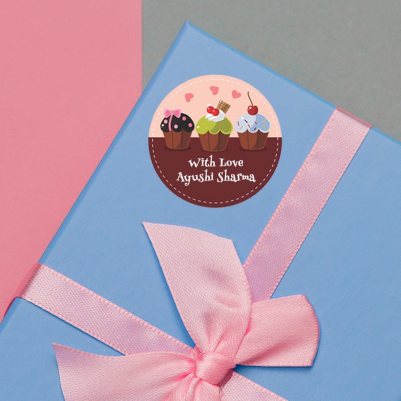 Personalised Gift Sticker – Cuppy Cake – Set of 60