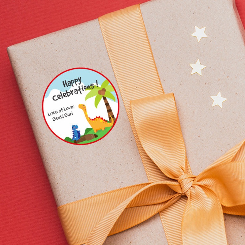 Personalised Gift Sticker – Dino – Set of 60