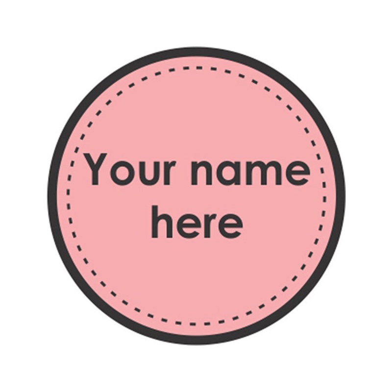 Pink Dots Iron on Labels