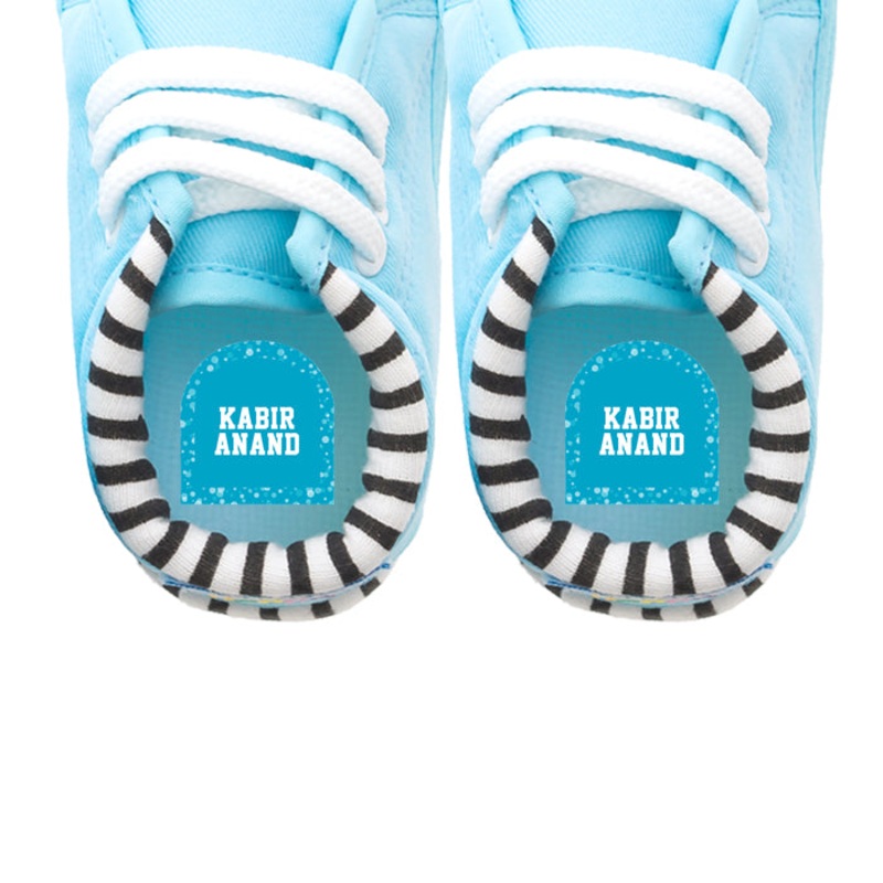Shoe Labels Pack – Blue Confetti