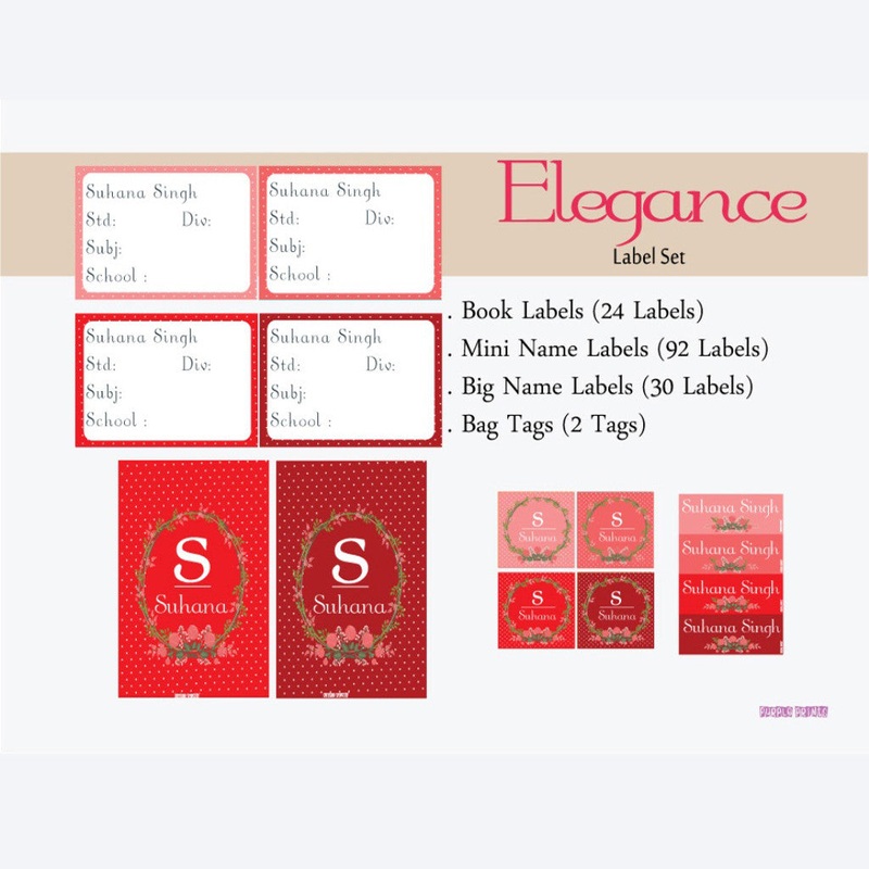 Label Set – Elegance, 146 labels and 2 bag tags