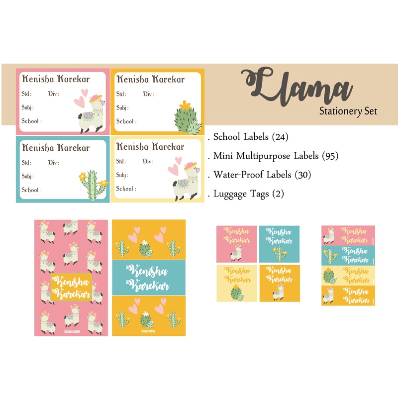 Label Set – Llama, 146 labels and 2 bag tags