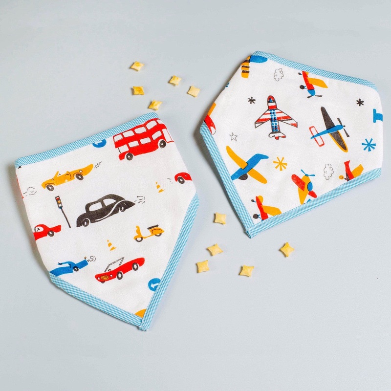 Off-We-Go! Bandana Bibs, Set of 2