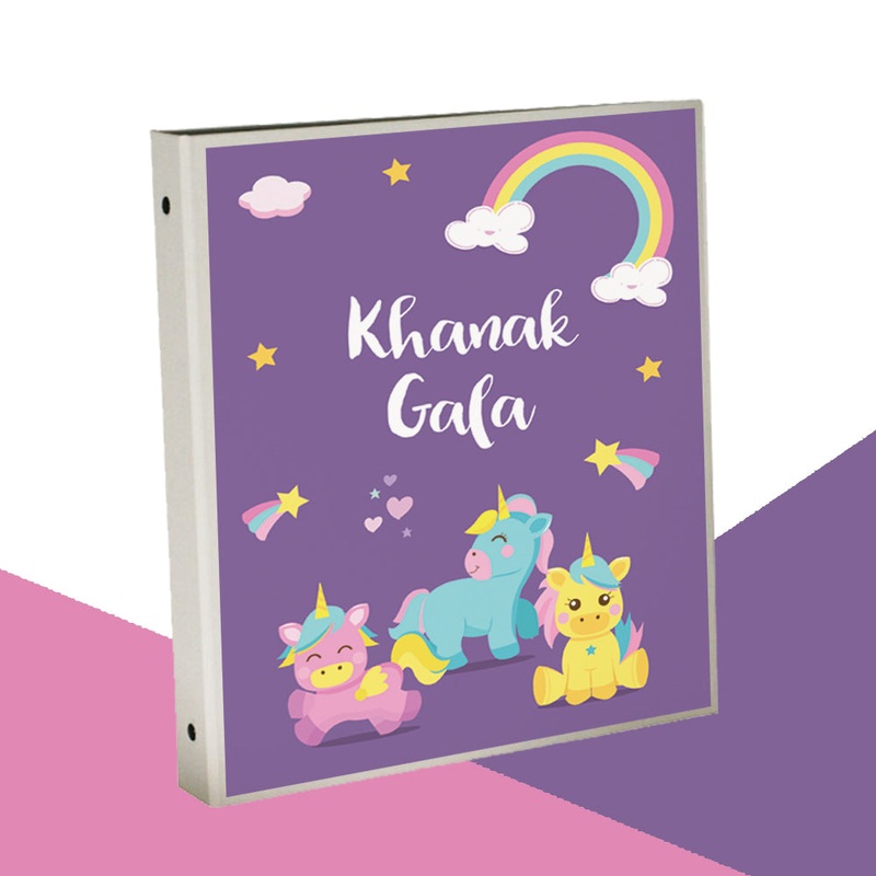 Personalised Binder – Baby Unicorn