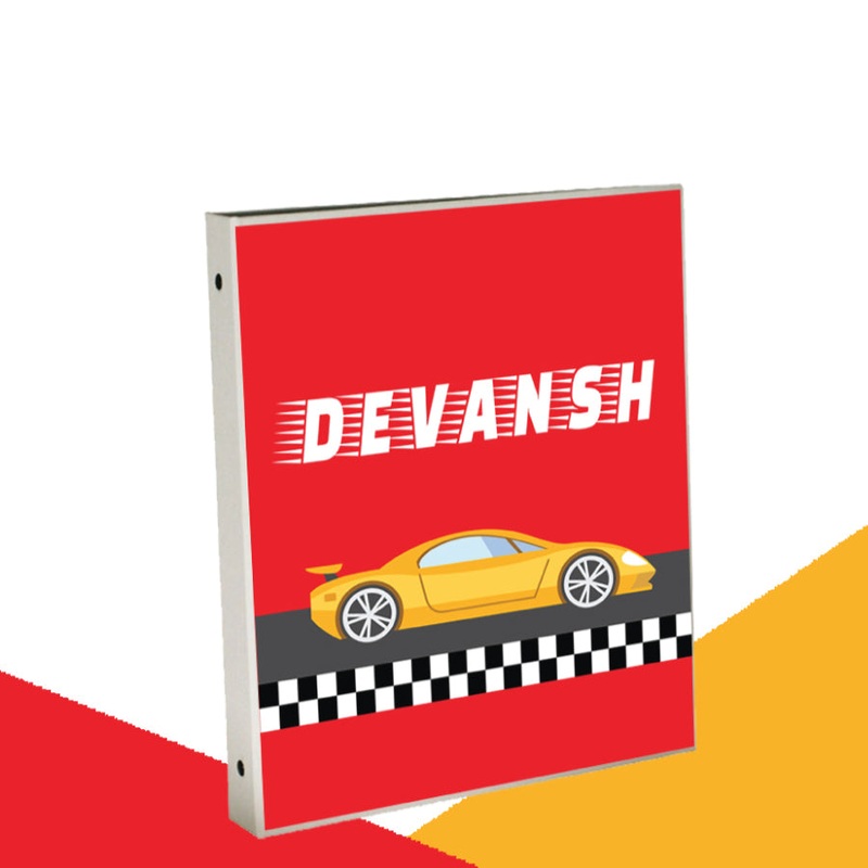 Personalised Binder – Racer Car