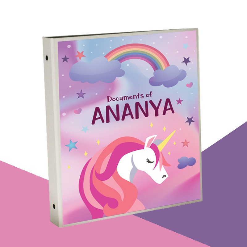 Personalised Binder – Unicorn land