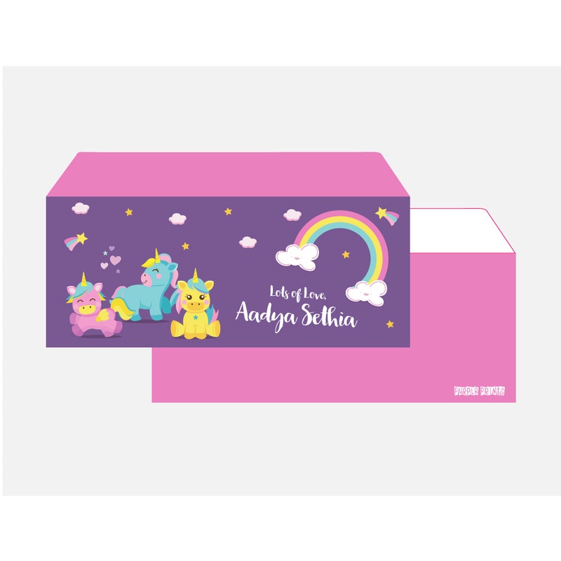 Personalised Envelopes – Baby Unicorn, Set of 24