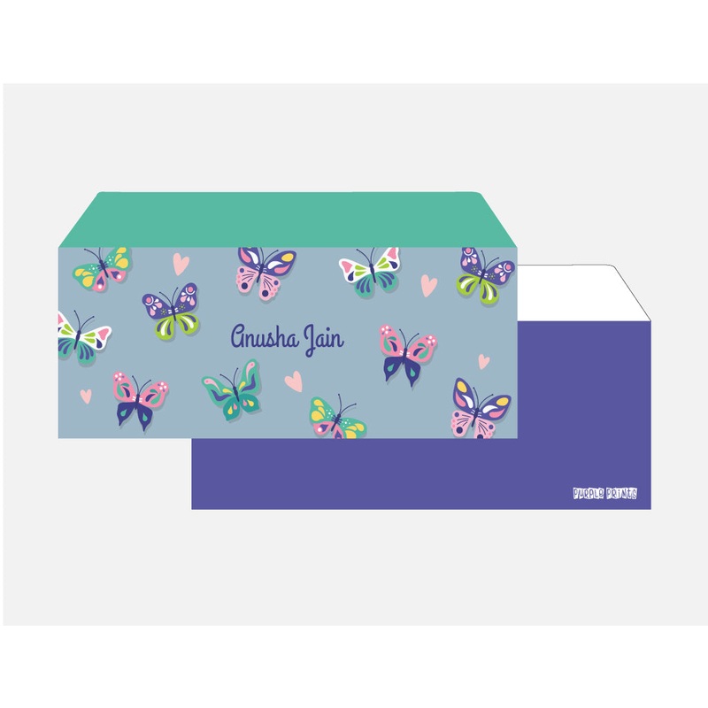 Personalised Envelopes – Butterfly, Set of 24