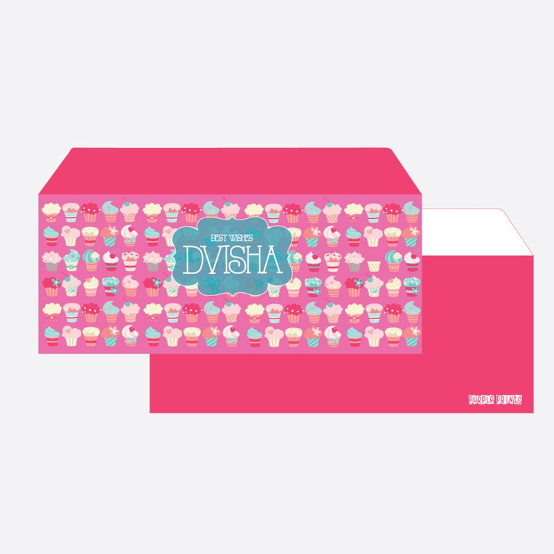 Personalised Envelopes – Cupcake, Set of 24
