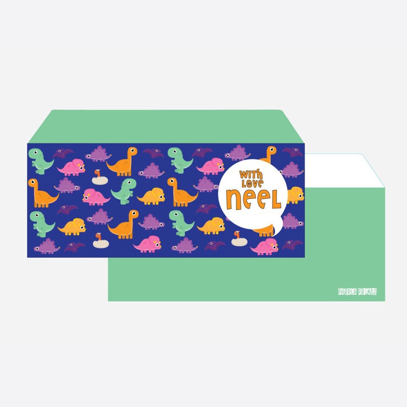 Personalised Envelopes – Dino, Set of 24