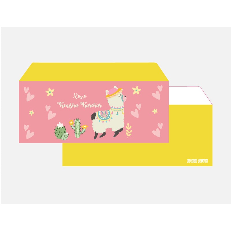 Personalised Envelopes – Llama, Set of 24