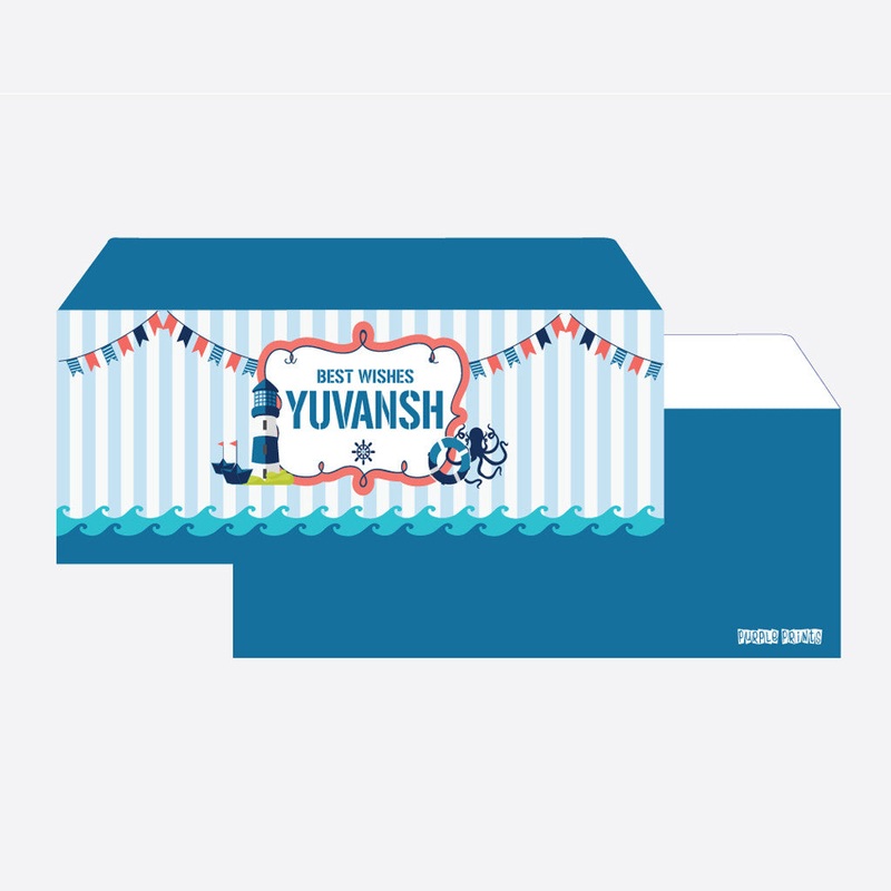 Personalised Envelopes – Nautical, Set of 24