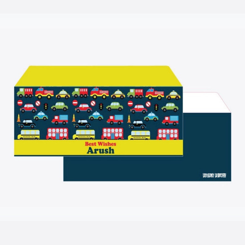 Personalised Envelopes – Transport, Set of 24