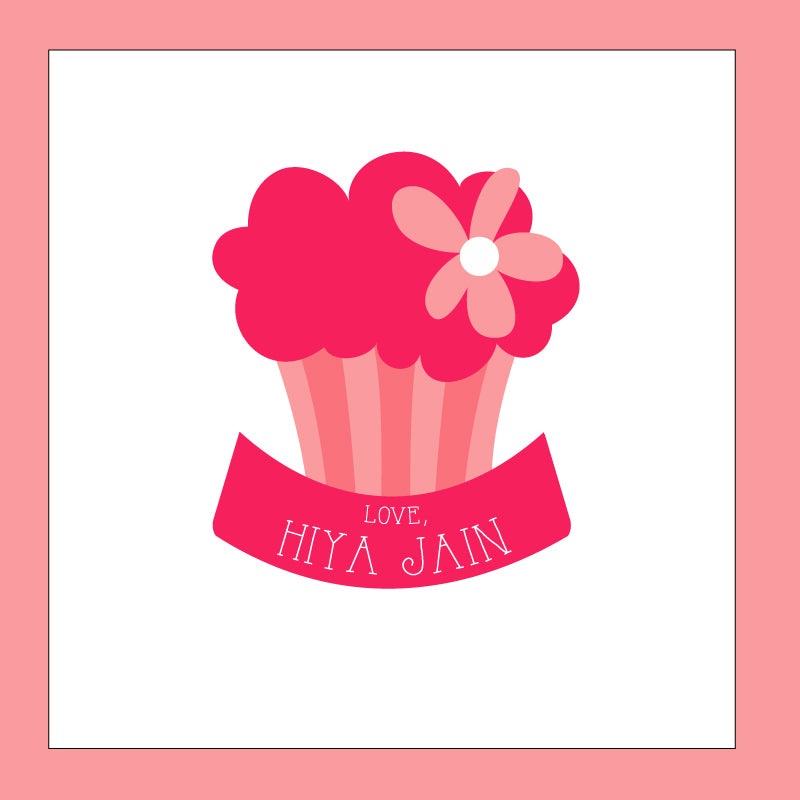 Personalised Gift Stickers – Cupcake, Pack of 24
