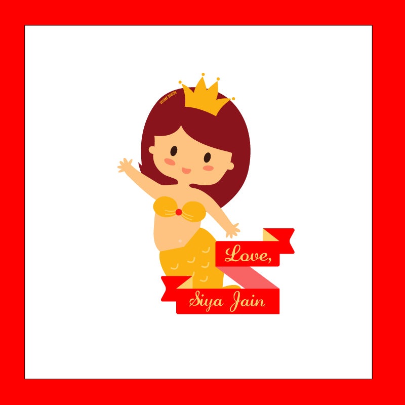Personalised Gift Stickers – Mermaid, Pack of 24
