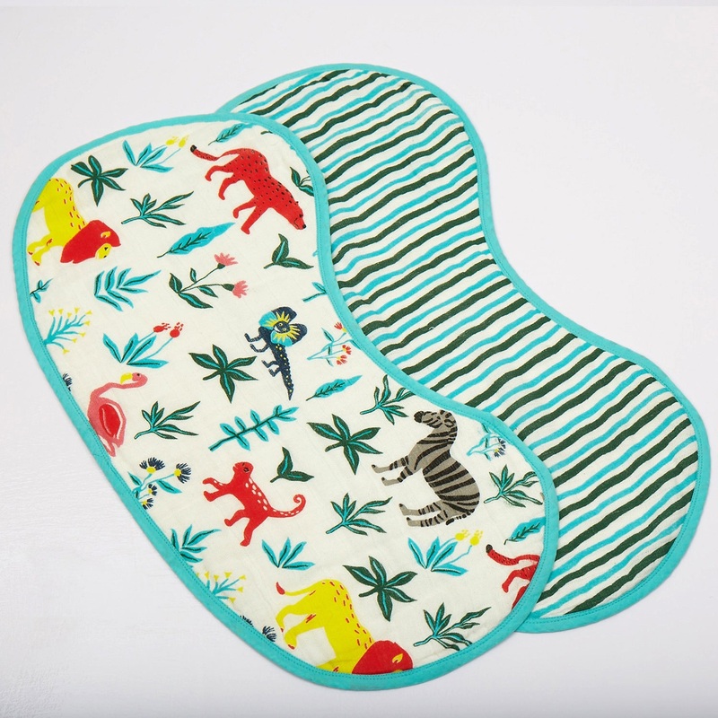 Serengeti Organic Burp Cloth & Bib, Set of 2