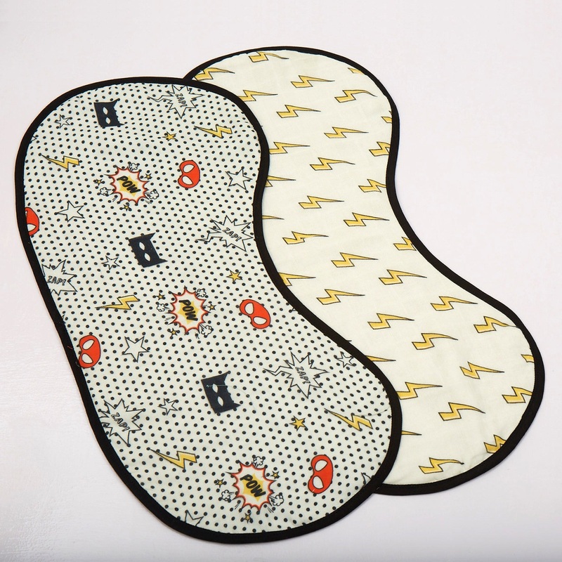 Superhero Organic Burp Cloth & Bib, Set of 2