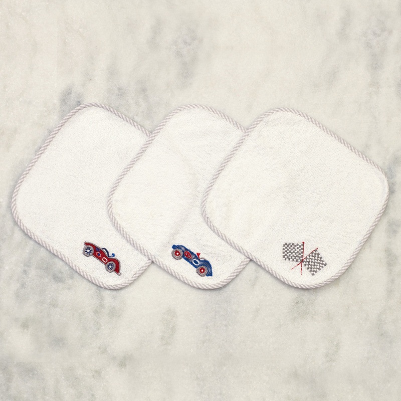 Vroooom! Wash Cloths, Set of 3