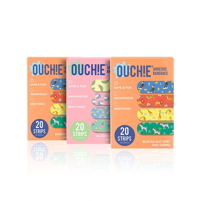 ‘Ouchie Printed Bandages’  Combo Pack of 3 (20 x 3 = 60) (2 Orange & 1 Pink)