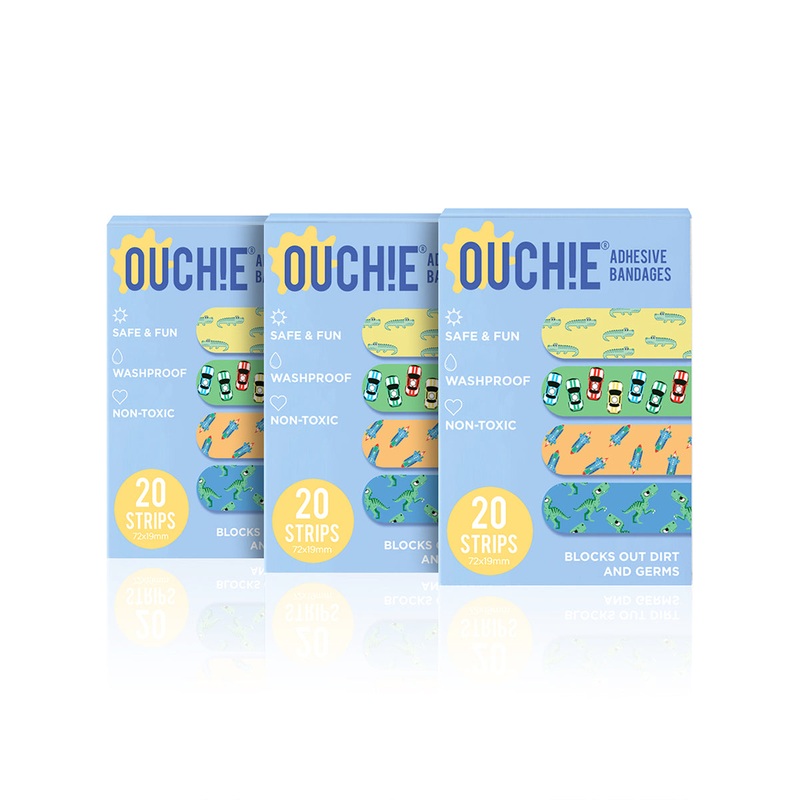 ‘Ouchie Printed Bandages’  Combo Pack of 3 (20 x 3 = 60) (Blue)