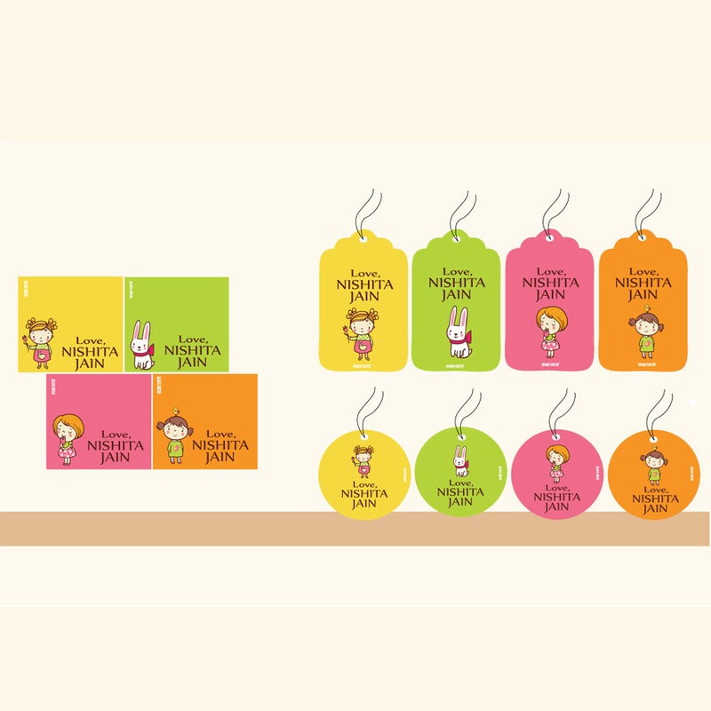 Personalised Gift Tag Set – Little Miss, Set of 80