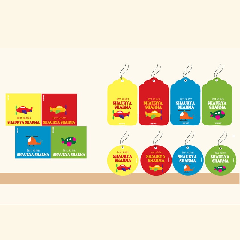Personalised Gift Tag Set – Planes, Set of 80