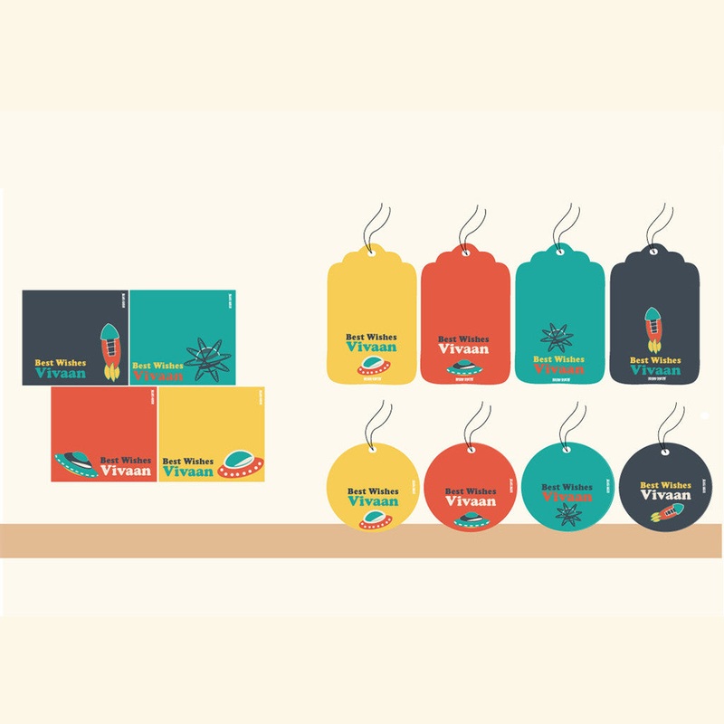 Personalised Gift Tag Set – Space, Set of 80