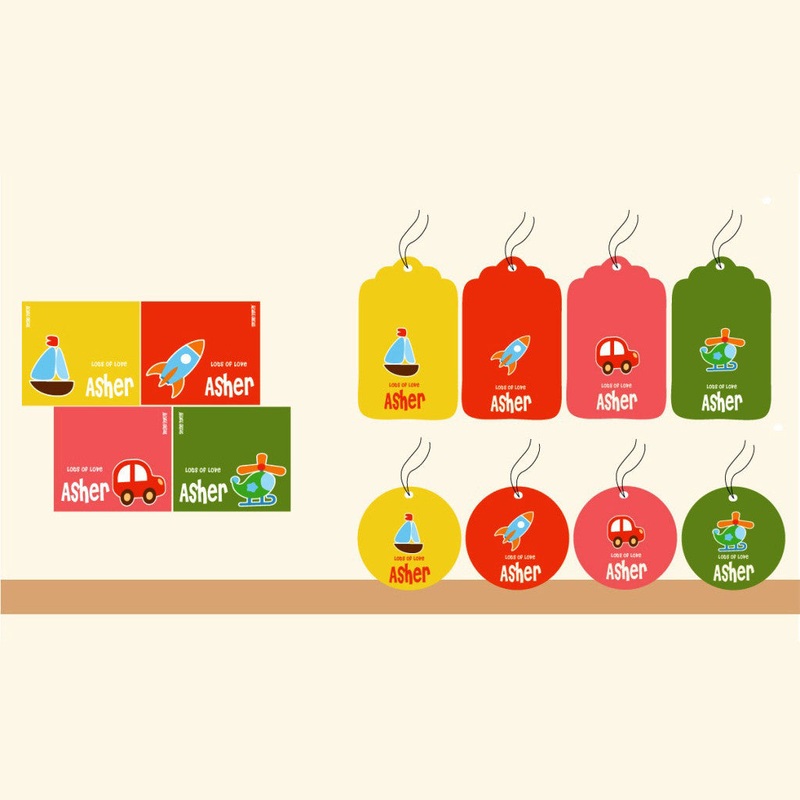 Personalised Gift Tag Set – Toy, Set of 80