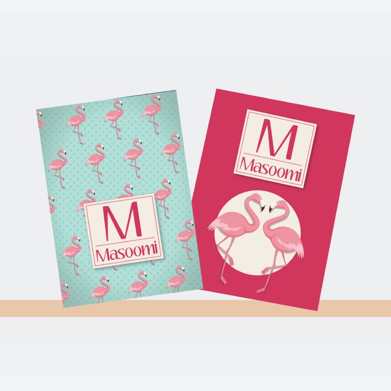Personalised Notebooks – Flamingo, Set of 2