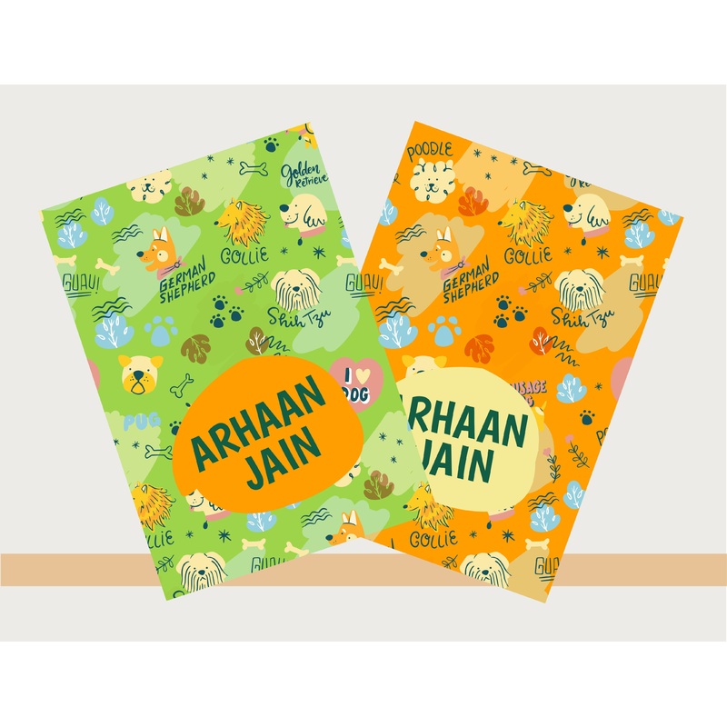 Personalised Notebooks – I Love Dogs, Set of 2