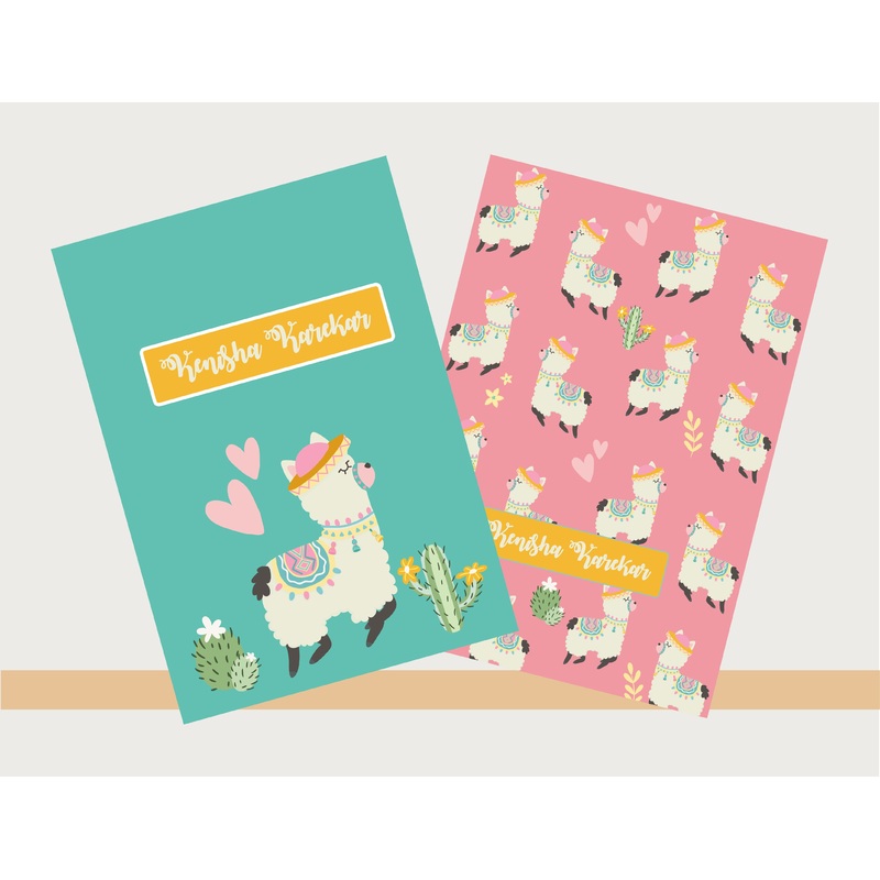 Personalised Notebooks – Llama, Set of 2