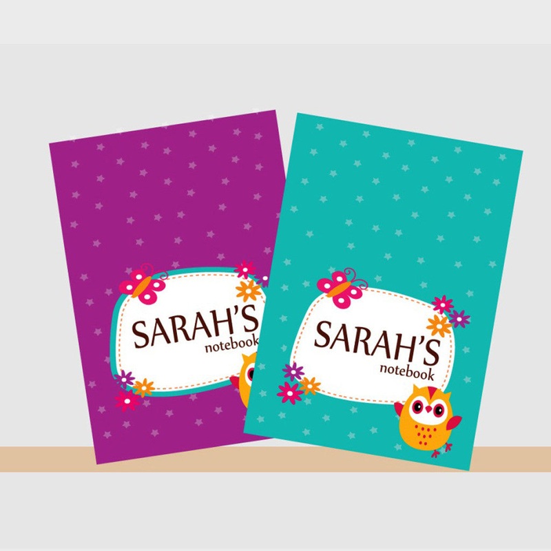 Personalised Notebooks – Owl, Set of 2