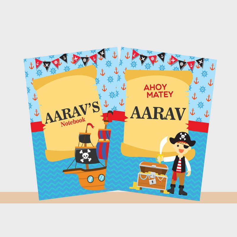 Personalised Notebooks – Pirate, Set of 2