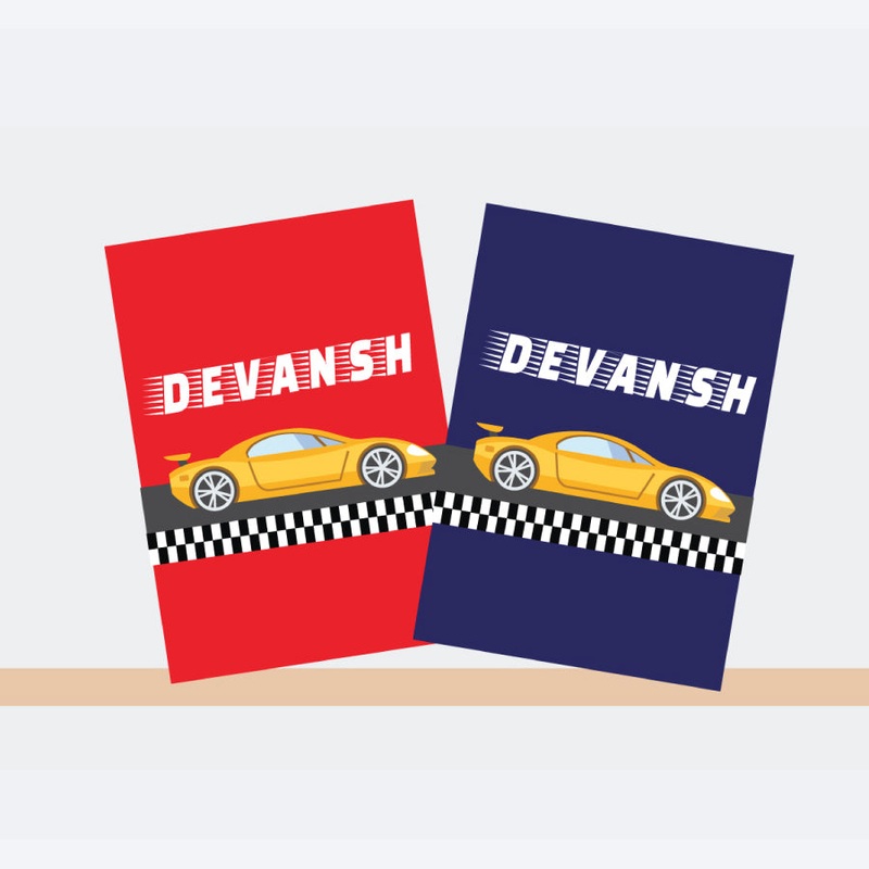 Personalised Notebooks – Racer Car, Set of 2
